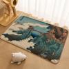 H-Hokusai O-Ohara K-Koson Floor Mat Floor Mat Soft Flannel Non-Slip Door  Rug for Living Room