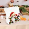 Double Sided Xmas Theme Diamond Painting Desktop Napkin Holder Acrylic Ornament Diamond Painting Desktop Napkin Rack Decoration