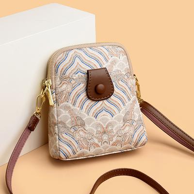 Neue Tasche im chinesischen Stil mit Druck, vielseitige Muttertasche für den Herbst, Nischendesign, Handytasche, Umhängetasche