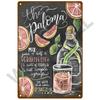Metal Sign Vintage Tin Sign Decorations Gin  Tonic Cocktail Plate Decorative Poster Plaque Retro Bar Kitchen Home Wall Decor