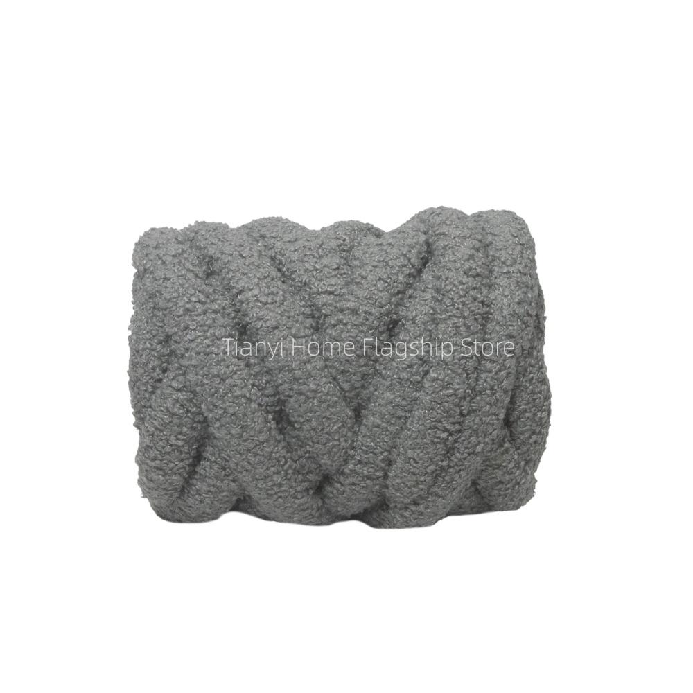 500g Teddy Roll Dickes Garn Dickes Kern Baumwollwolle Schlauchgarn DIY Decke Kissen Sperriges Arm Garn Handarbeit Stricken Garn Spinnen
