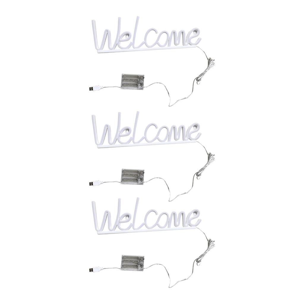 Welcome Neon Signs Backdrop Wall Decor Neon Light Sign for Indoor Bar Party