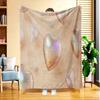 1pc of Crystal-clear Heart-shaped Bubble Flannel Blanket, High-definition Digital Print, All-season Use, Cooling Blanket, Skin-friendly Soft 100% Poly