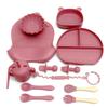 Children S Silicone Tableware Dinner Plate Infant Complementary Bowl Collection 13pcs Suction Cup Bowl Drop Proof Straw Cups