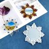 Photo Frame Decoration Silicone Mold Snowflake Mirror Epoxy Mold Resin Casting Pendant Mold Suitable for Diy Crafts
