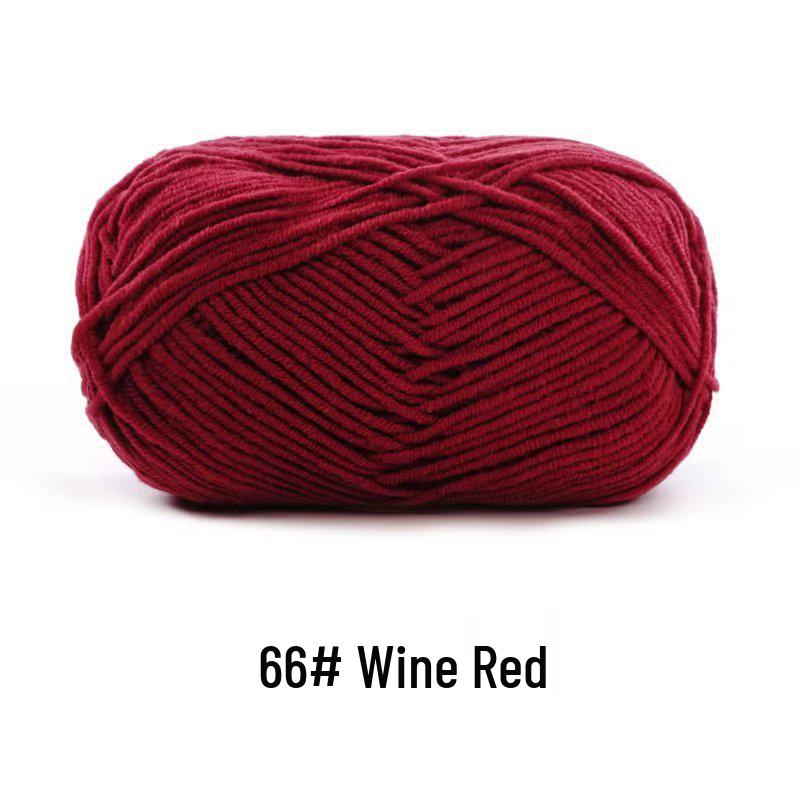 Suhe Meng Xiaoxiao 4-Ply Combed Cotton Milk Yarn for DIY Knitting: Blanket, Hat, Scarf Projects