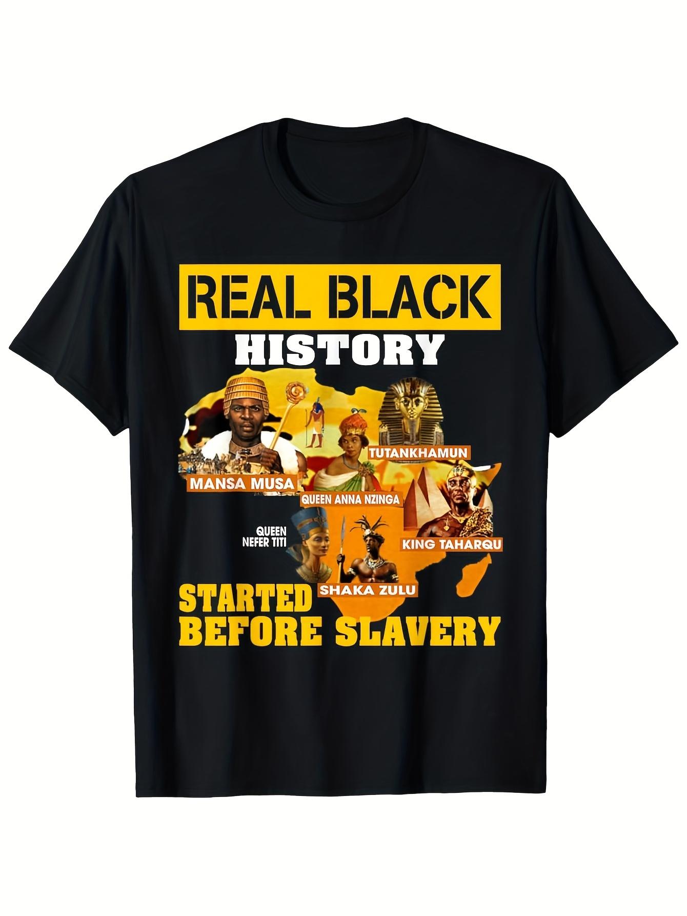 Real Black History T-shirt with Mansa Musa S