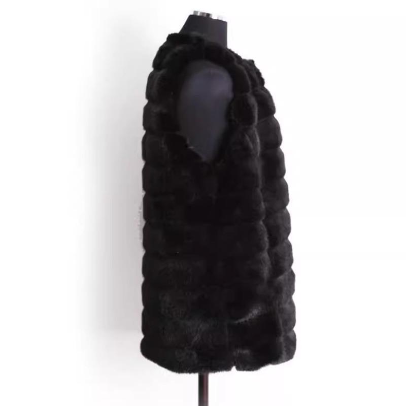New fluffy coat clothes imitation fur coat fur coat plush collarless shearing vest