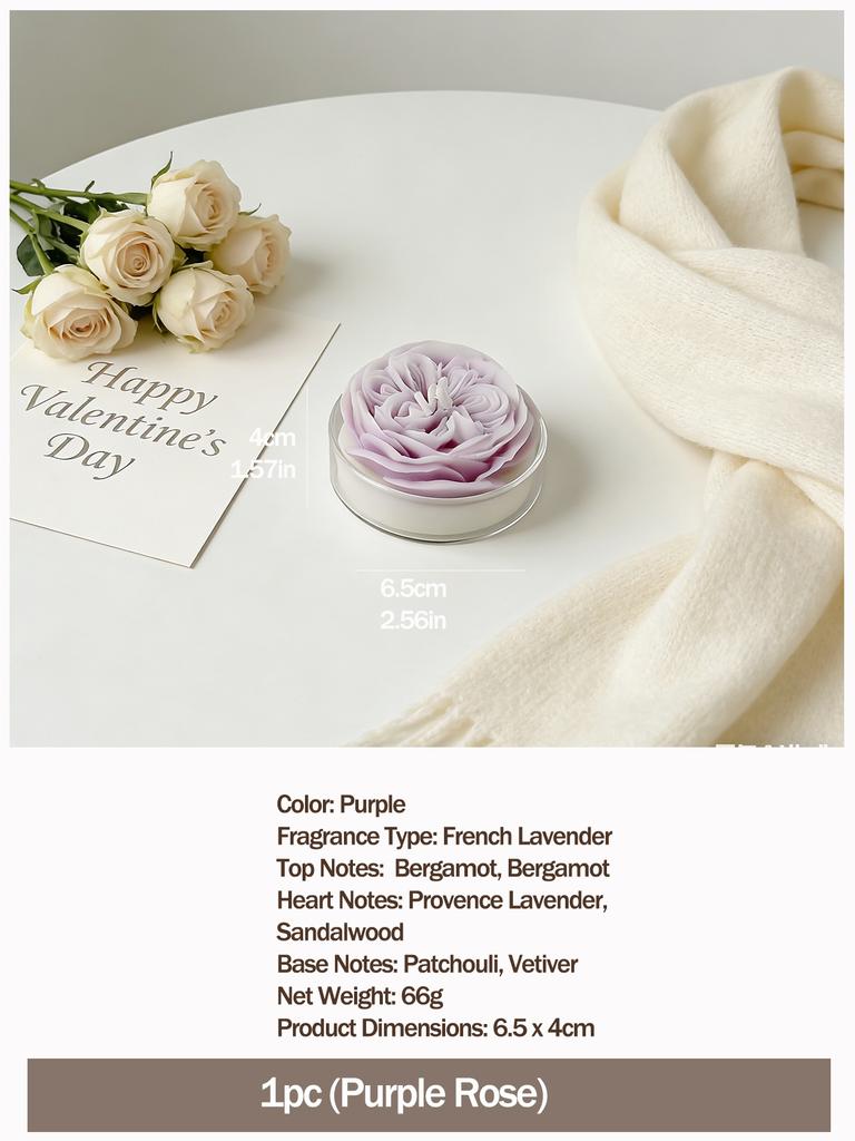 Austin Rose Shaped Scented Candle, Romantic Home Decor, Valentine's Day Decor & Gift, Perfect Gifts for Women, Wedding Favor