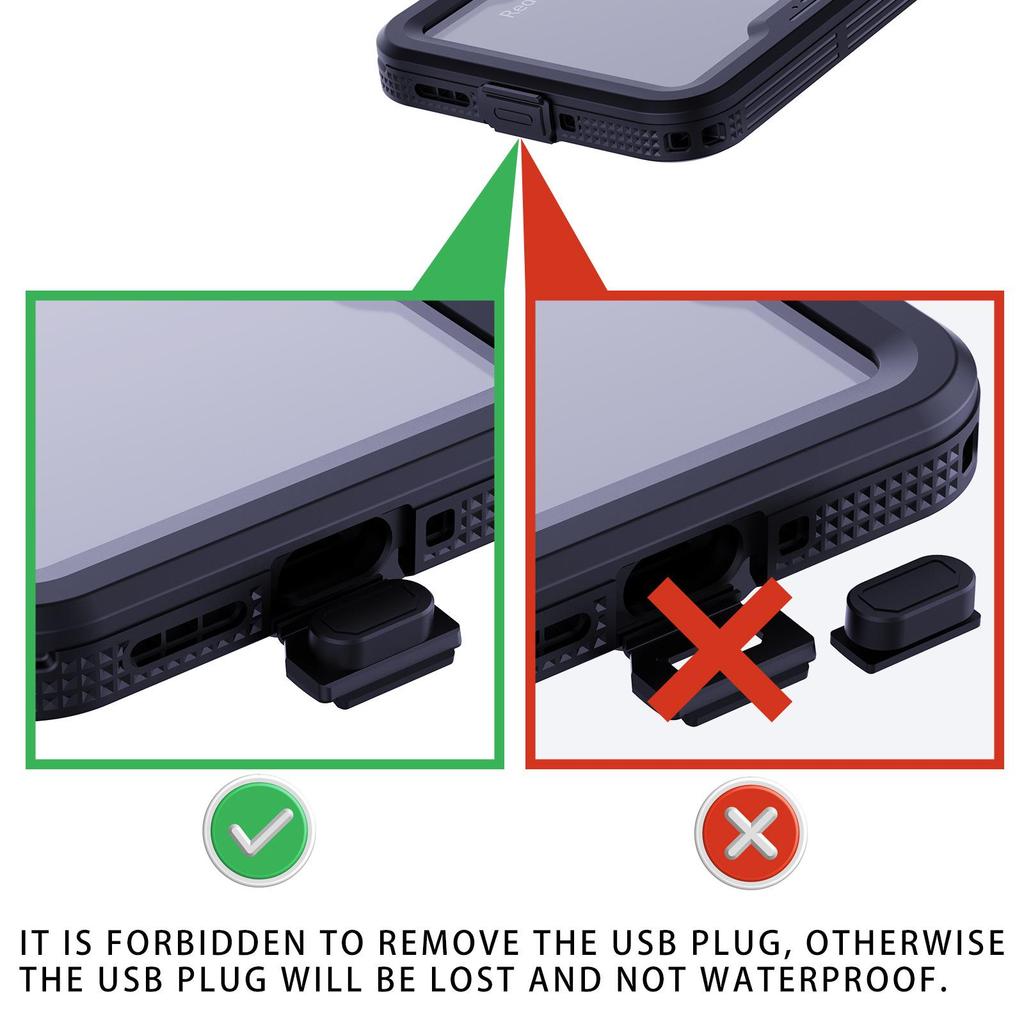 Coque Étanche Anti-Chute pour Redmi Note 13 Pro/Note 15 Pro 5G
