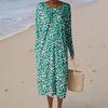 Women's Fashion Casual Sleeveless Round Neck Solid Color Elegant Temperament Dress