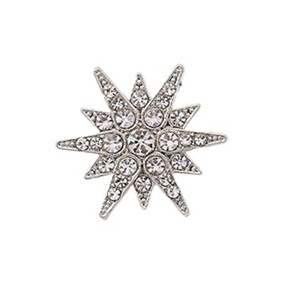 Sparkling Metal Brooch Modern Minimalist Design Multipurpose Fashion Accessory Sturdy Clasp For Formal Occasions