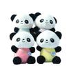 Soft Cuddly And Cartoon Panda Plush Toy Keychain Creative Bag Accessory For Kids