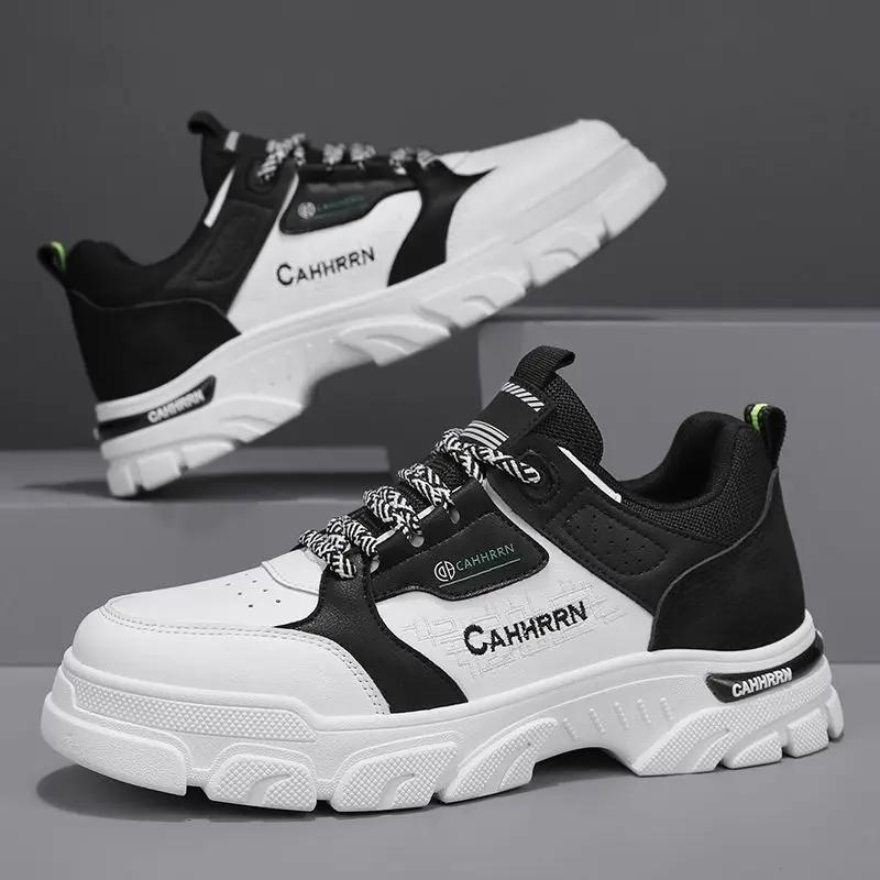 

CYYTL Высокие кроссовки Повседневные мужские ботинки Кожаные уличные ботинки на платформе для ходьбы Модные роскошные дизайнерские рабочие кроссовки Ковбойские зимние 39