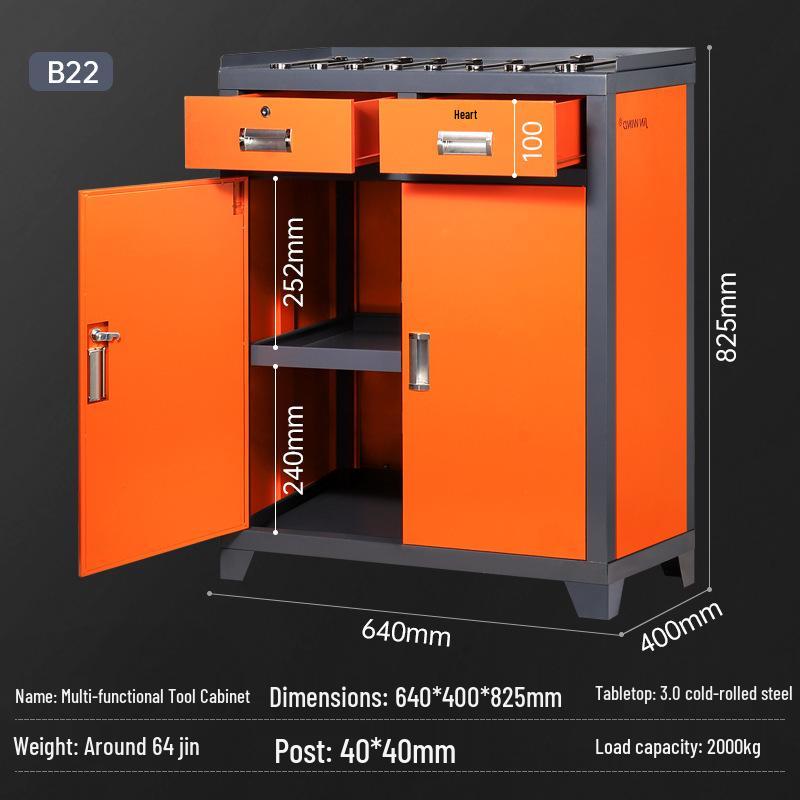 Heavy-Duty Multifunctional Tool Cabinet & Mobile Workbench