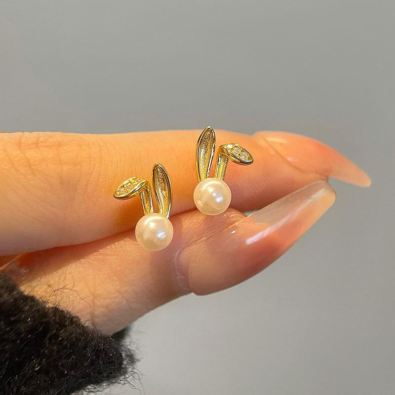 

Новый стиль жемчужных серег и серег с кроликами для лучших подруг