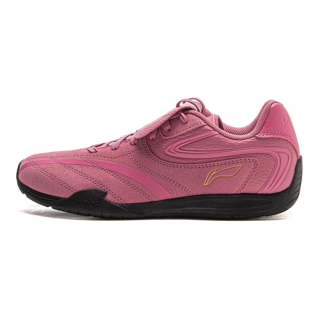 Li Ning Film Pulse Slip Resistant, Abrasion Resistant, Lightweight Low top Casual Shoes Women's Blossom Dan Pink AGLV136-3