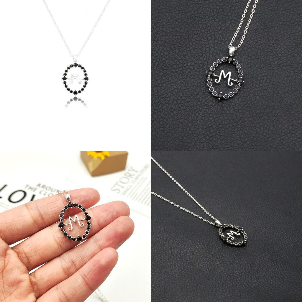 Family Addams The Letter M Necklace Jewelry Halloween Pendant Gifts