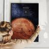 Mysterious Mars Red Desert Planet Poster Milky Way Sky Kids Room Decor Wall Scandinavian Mars Painting Nordic Style Poster Gift No Frame