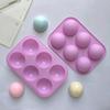 Half Sphere Silicone Chocolate Mold 6 Hole Non-Stick Food Grade Mould for Hot Cocoa Bomb Home Baking Dessert DIY