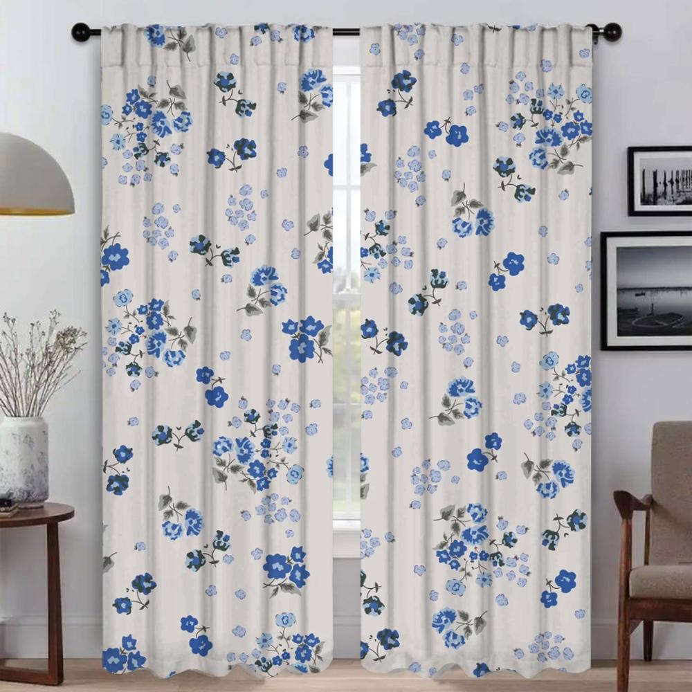 Marke Blume Tüll für Schlafzimmer Fenster Vorhang für Zimmer 2 Panel Anti-moskito Vorhänge Halloween Dekoration Partition Shades Home