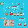 2PCS PVC Christmas Window Stickers Snowman Snowflake Santa Claus Window Electrostatic Sticker Merry Christmas Decals Home Decoration