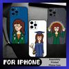 Indifferent Daria Cartoon Phone Case For iPhone17,16,15,14,13,12 Plus,Max Soft Silicone Black Cover