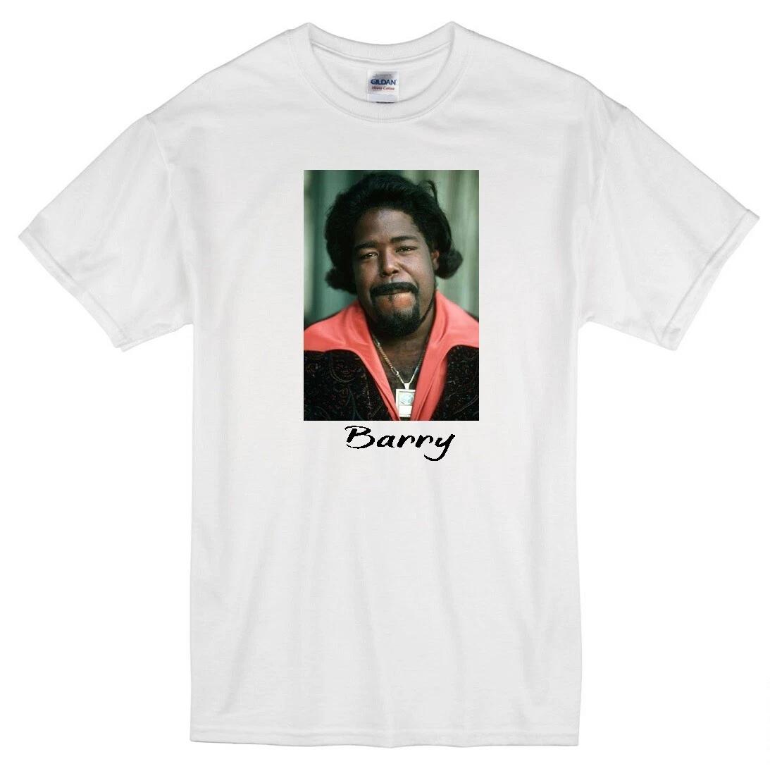 

BARRY WHITE MOTOWN MUSIC LEGEND R&B SOUL FUNK ALBUM WHITE T-shirt 4XL