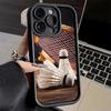 Phone Case for iPhone 17 Air 16E 15 16 Pro Max Badminton Sport Cover 14 Plus 13 12 Mini Soft Shell Silicone Fundas