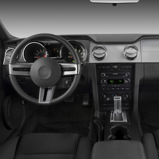 Carbon Fiber Speedometer Trument Cluster Panel Cover For Ford Mustang 2005-09