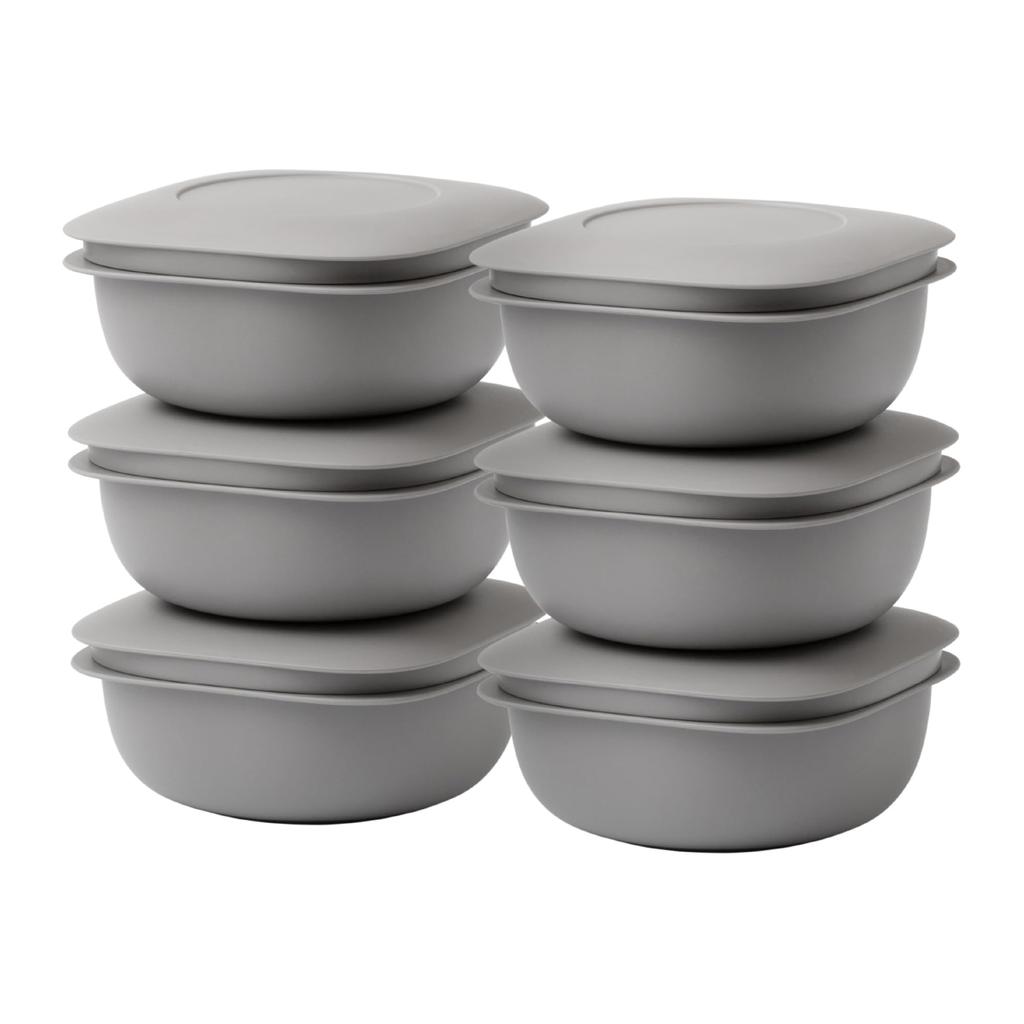 Like-it Steam-Heated Frozen Rice Containers, Set of 6 (LBK-21, 6P Set), Gray, One Serving Size (160-200g), Includes Mini Strainer for Easy Drainage, M