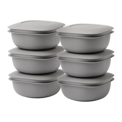 Like-it Steam-Heated Frozen Rice Containers, Set of 6 (LBK-21, 6P Set), Gray, One Serving Size (160-200g), Includes Mini Strainer for Easy Drainage, M