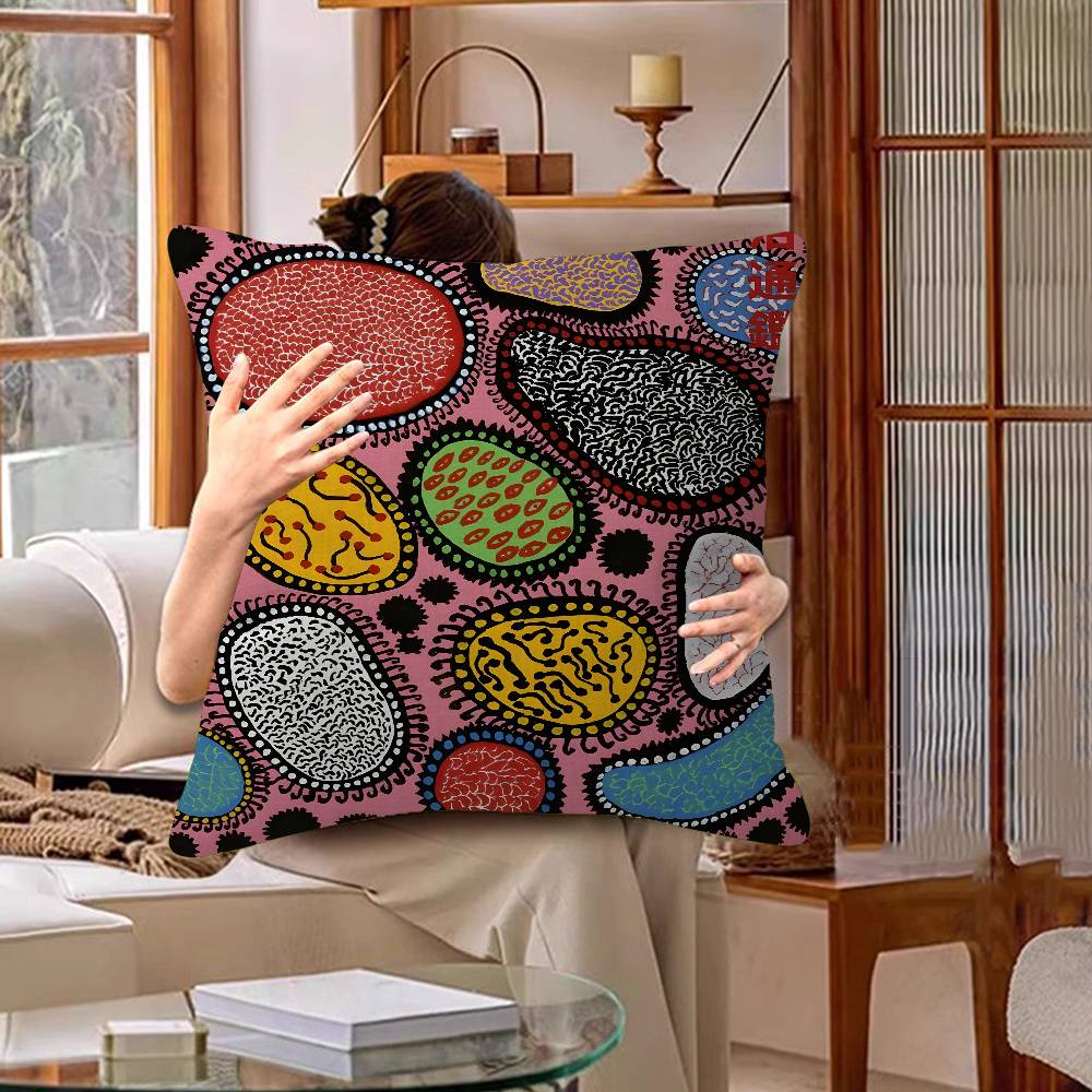 kKusama yYayoi Art Cushion Cover Polyester Sofa Cushions Decorative Throw Pillows Home Decoration Pillowcover