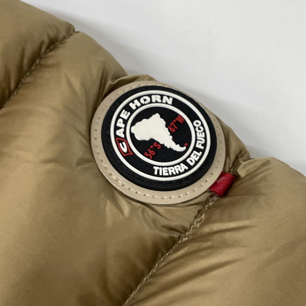 CAPE HORN 12550 STELLA/Stella Złotobrązowa Nylonowa Krótka Kurtka Puchowa z Kapturem Kurtka 40 ZłotobrązowaUżywana