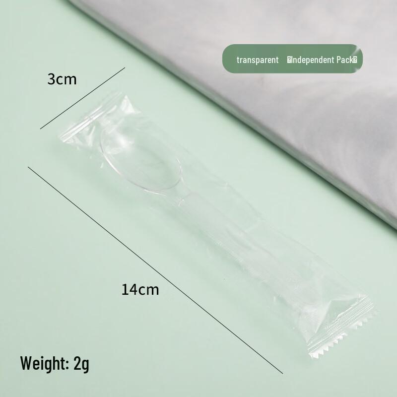 Lantuan Individually Wrapped Disposable Plastic Spoons