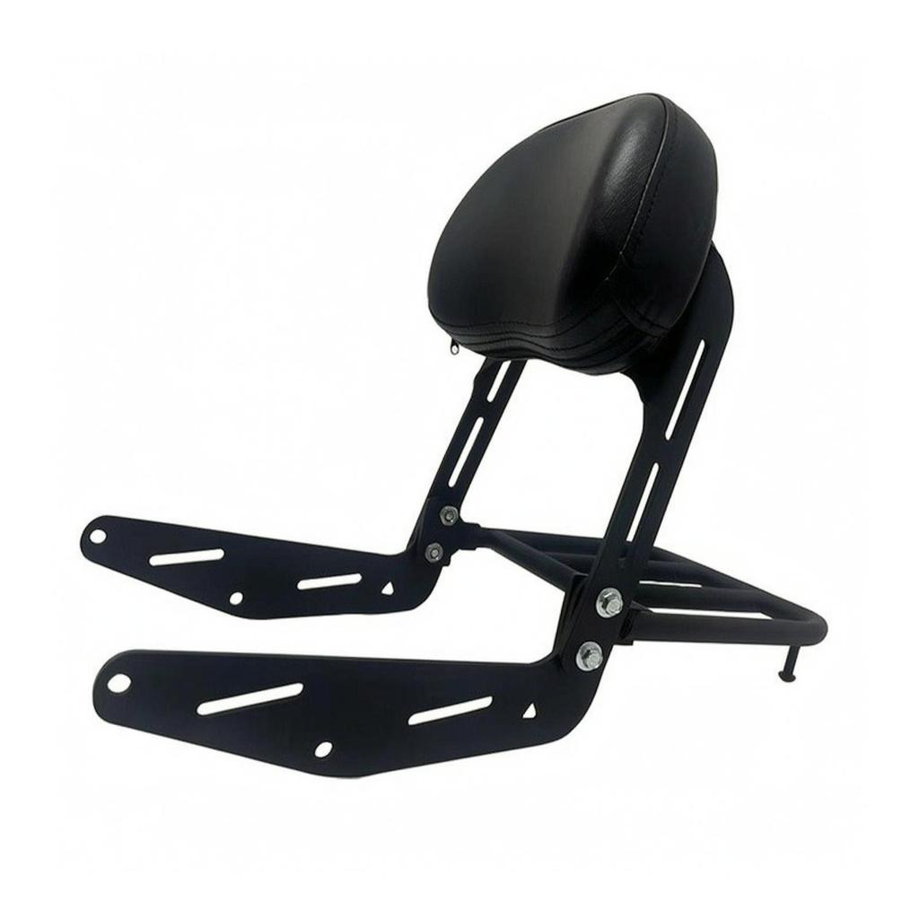 Motorcycle Rear Rack with Backrest | Sturdy Metal Frame, Slotted surface Surface, Cargo