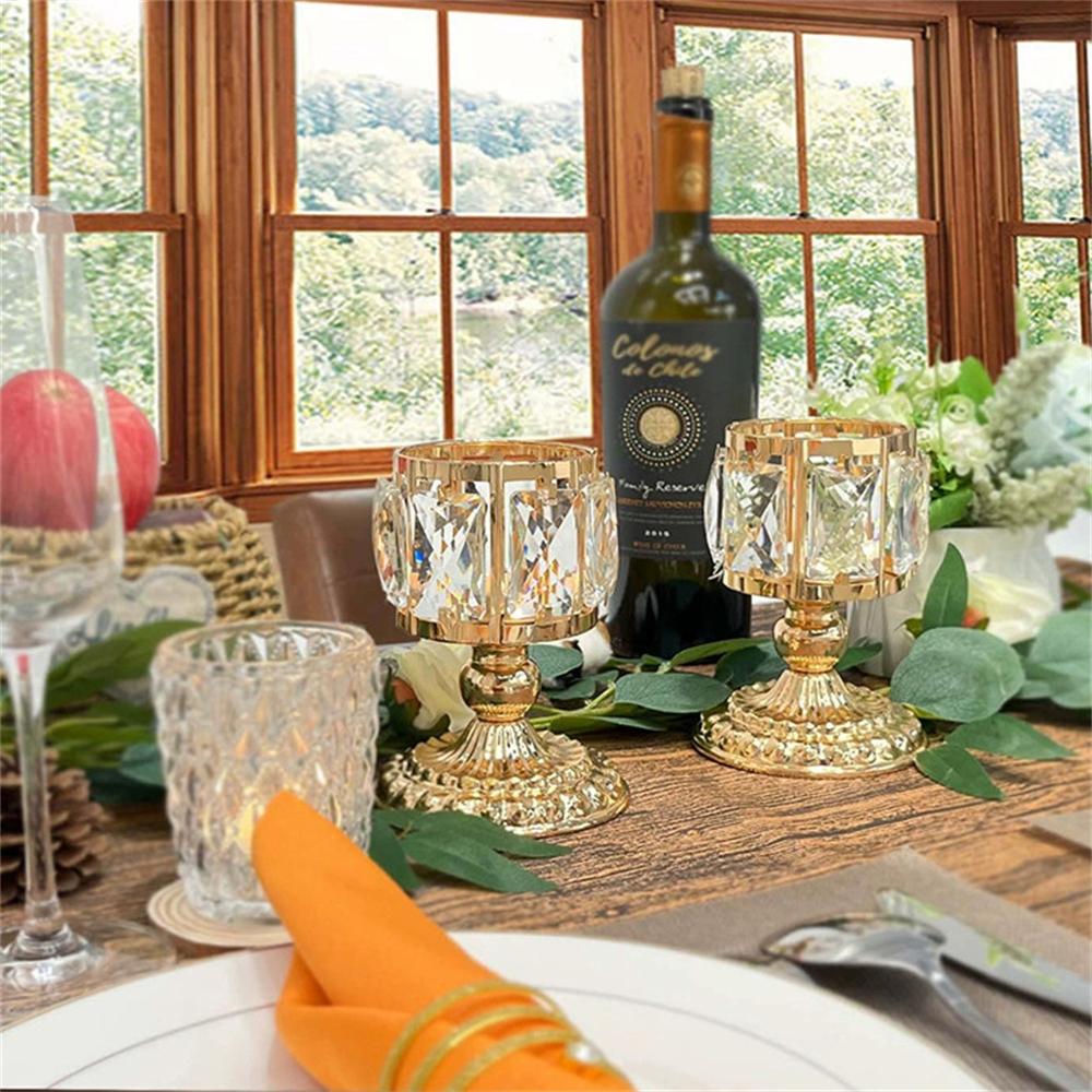 1PC Glass Candlestick Creative Wedding Decoration Home Soft Decoration Wedding Candle Holder