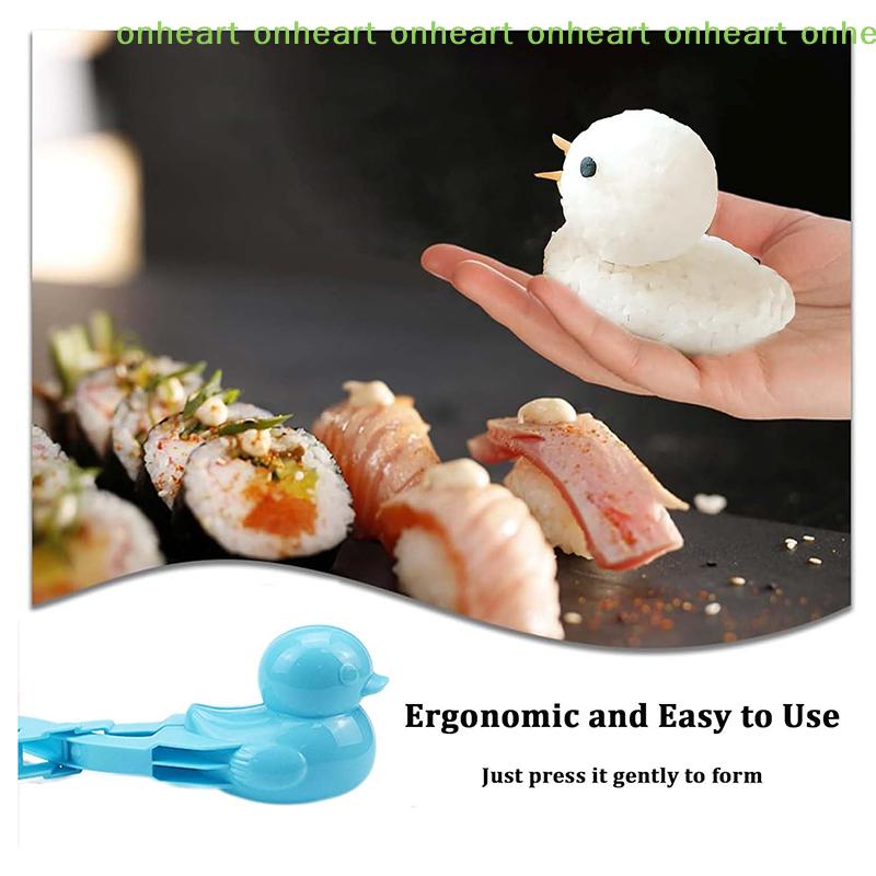 [C]Cute Duck Shaped Rice Mold Maker Clip Children Outdoor Plastic Duck Rice Mold DIY Snowball Maker Sushi Mold With Handle
