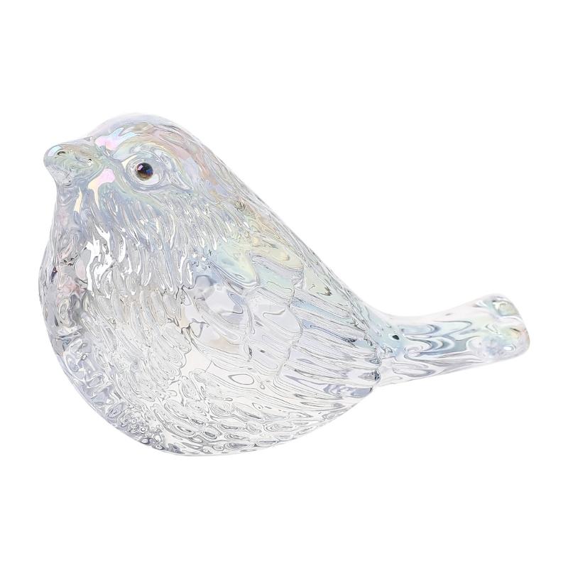 Colorful Crystal Bird Statue Handcrafted Desk Ornament For Home Decoration And Collectors