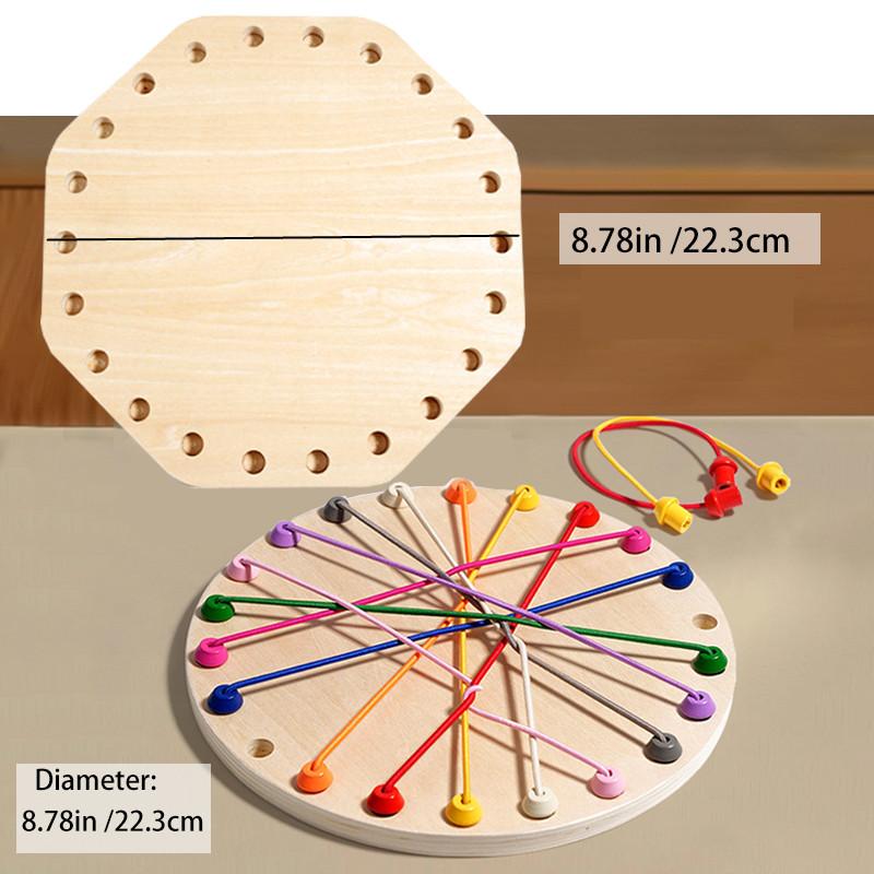 Holzseil-Bruchspiel, Strategisches Puzzlespielzeug, Logik- und Problemlösungs-Herausforderung mit gemischtfarbigen Seilen, Lustiges Desktop-Spiel