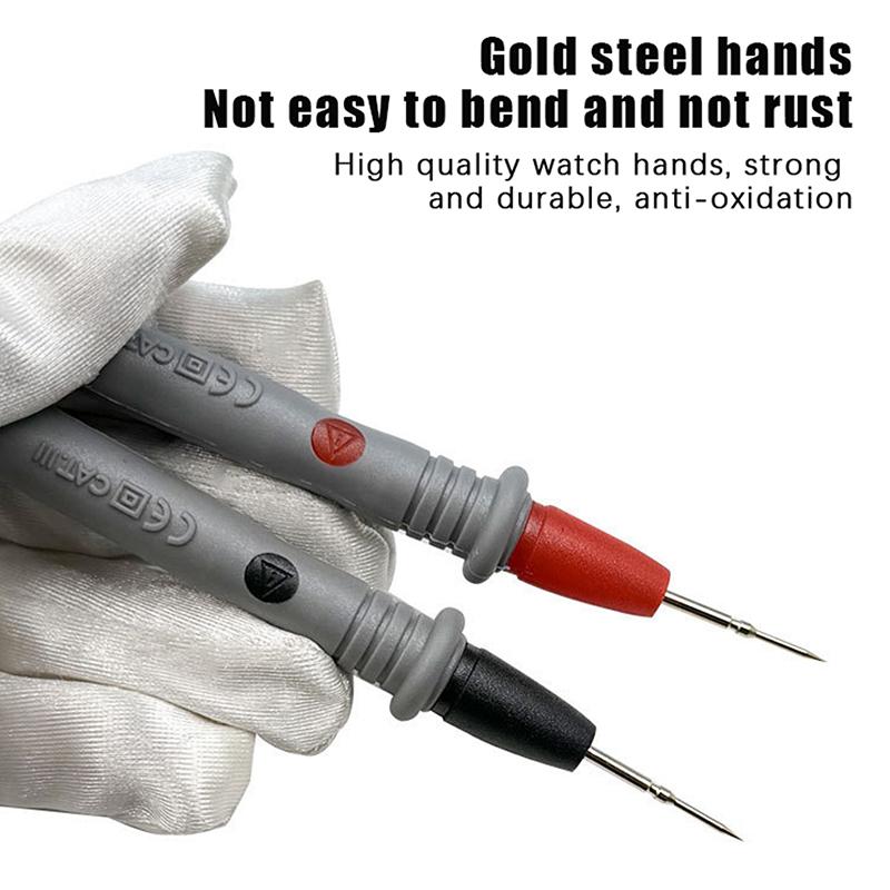 20A 1000V Multimeter Test Leads Extra Sharp Steel Needle Extended Universal Fine Tip PVC Anti-Freeze Probe Accessories