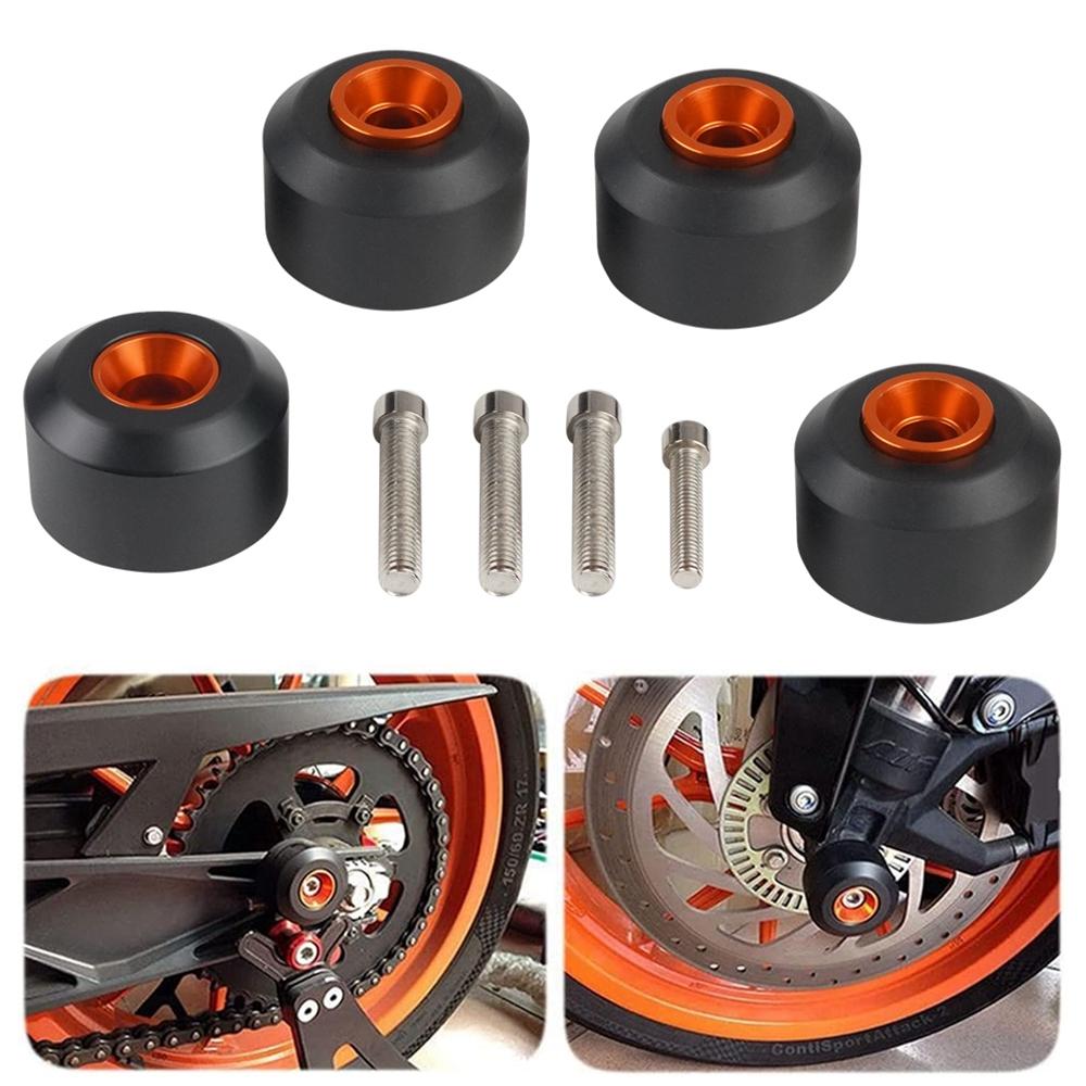 4Pcs Motorcycle Front&Rear Fork Wheels Frame Slider Crash Protector For KTM Duke RC 125 200 390