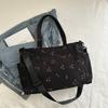 Large Capacity Bucket Tote Bag Cotton Casual Shoulder Handbag for Women