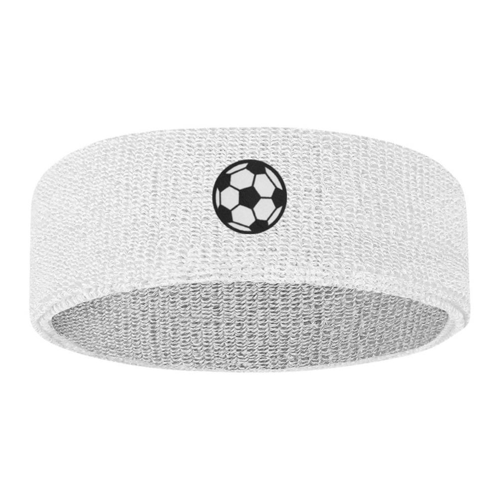 Polyester Cartoon Sports Headband Sweat Absorbing Sweat Absorbing Hairband Basketball Soccer White