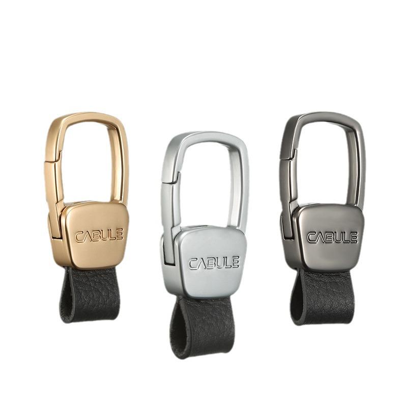 Cabrón Genuine Leather Universal Car Keychain - Fits All Key Bags with High-End Square Buckle