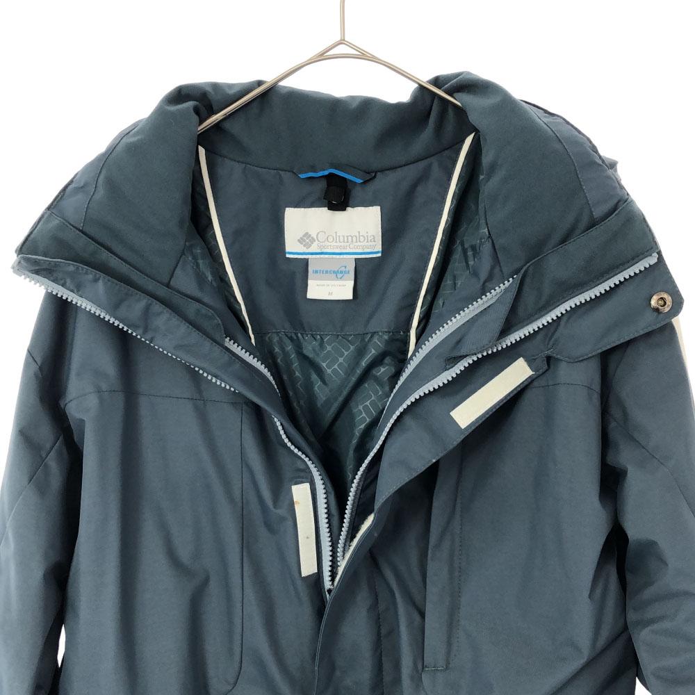 Columbia Mountain Parka M Blue Gray Outdoor Jacket Men's Used