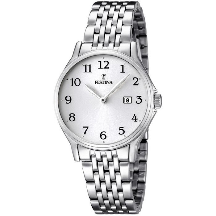 Montre analogique - Festina - F16748/1 - Acier inoxydable - Cadran gris - Étanchéité 5 ATM