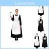 Elegantes philippinisches Dienstmädchen Kostüm für Damen für Halloween Cosplay Bühnenauftritt aus Polyesterstoff