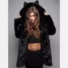 New fur, large size European and American new hooded jacket fox fur imitation fur jacket manufacturer