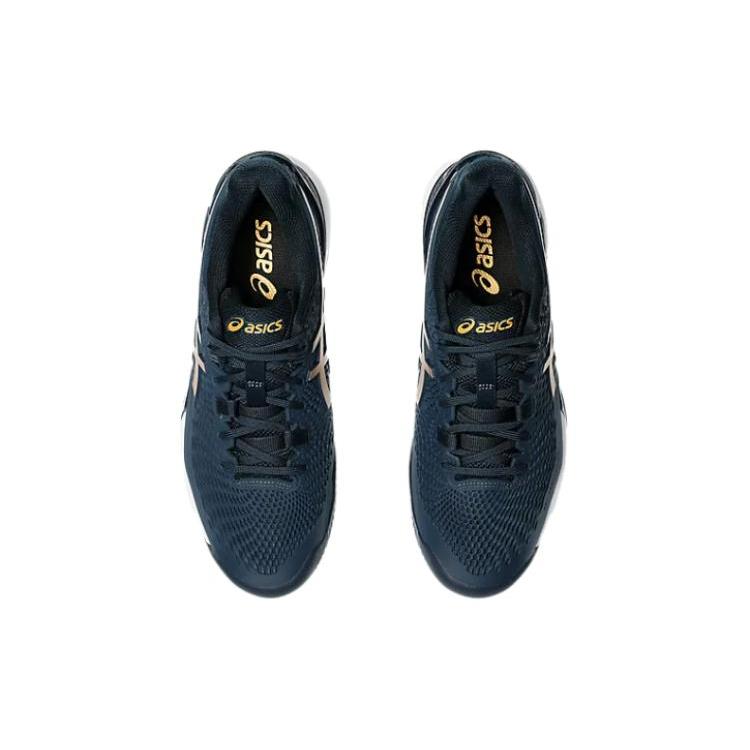 New Asics Gel Resolution 9 Clay French Blue Pure Gold 1041A475-960